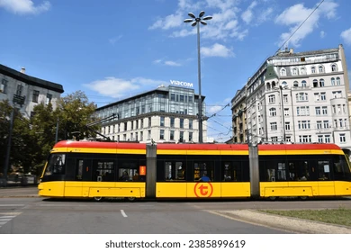 warsaw-poland-aug-11-tram-260nw-2385899619