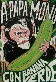 imagenesdeapapamonoconbananaverdeuno