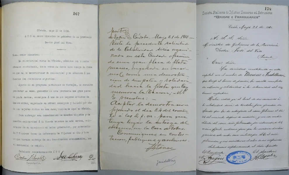 AHPC-Poder-Ejecutivo-Gobierno-1910.-Tomo-21.-Folios-167-178-y-204.-Notas-con-Casa-de-Gobierno-para-organizar-la-entrega-del-obsequio