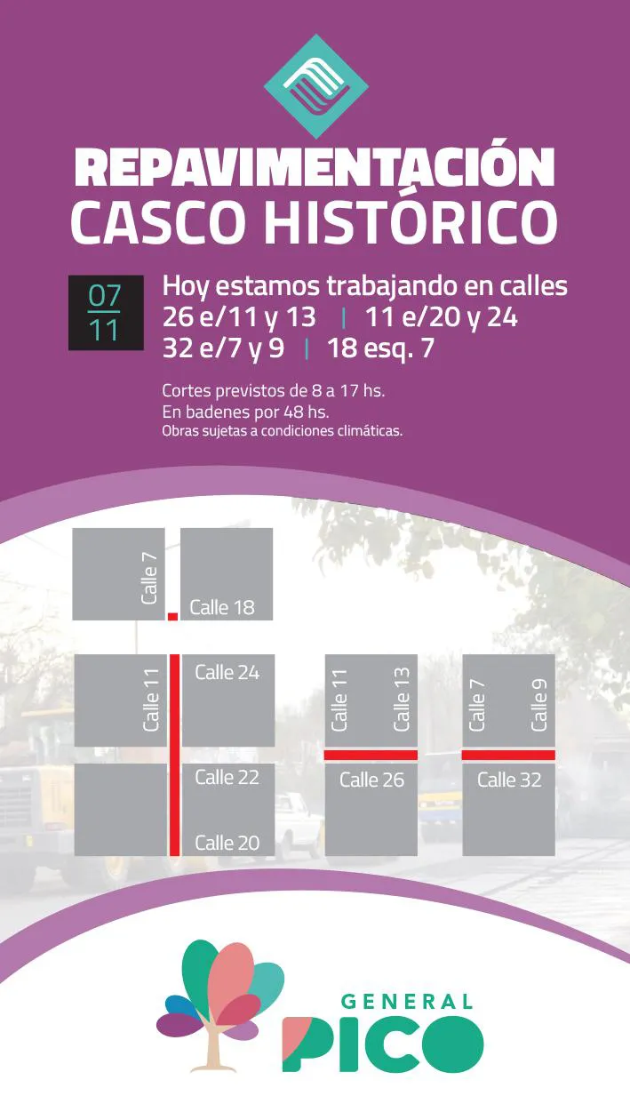 Flyer difusion repavimentación Casco Urbano 7-11